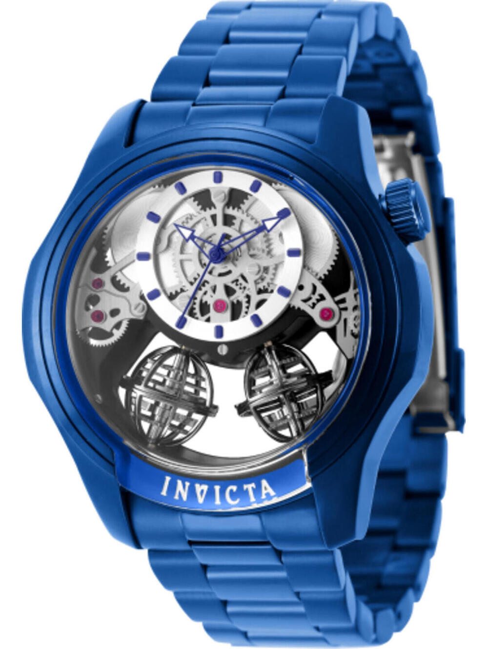 Invicta Specialty Men Stainless Steel Blue Black Dial 46mm Quartz (50781)